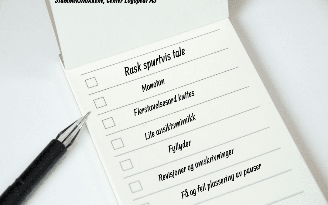Audio-Visual-Feedback training (AFV-behandling) for personer med løpsk tale