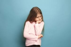 thoughtful girl teen girl blue facial expressions people emotions concept thoughtful girl teen girl blue facial expressions people emotions concept